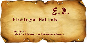 Eichinger Melinda névjegykártya