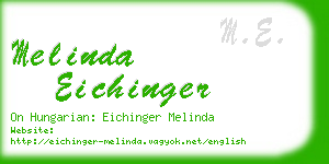 melinda eichinger business card